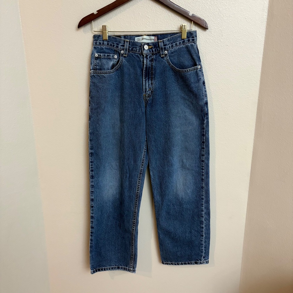 Levi's 550 Relaxed Fit Student Jeans W28 L28 Vintage 2005 Medium Wash Denim